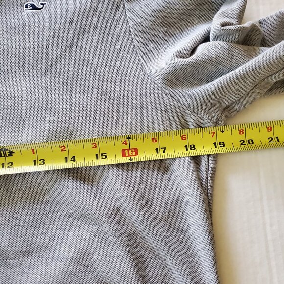 Vineyard Vines Callao/Peru Preppy Pullover Quarter Zip Light Grey XL - Picture 12 of 15